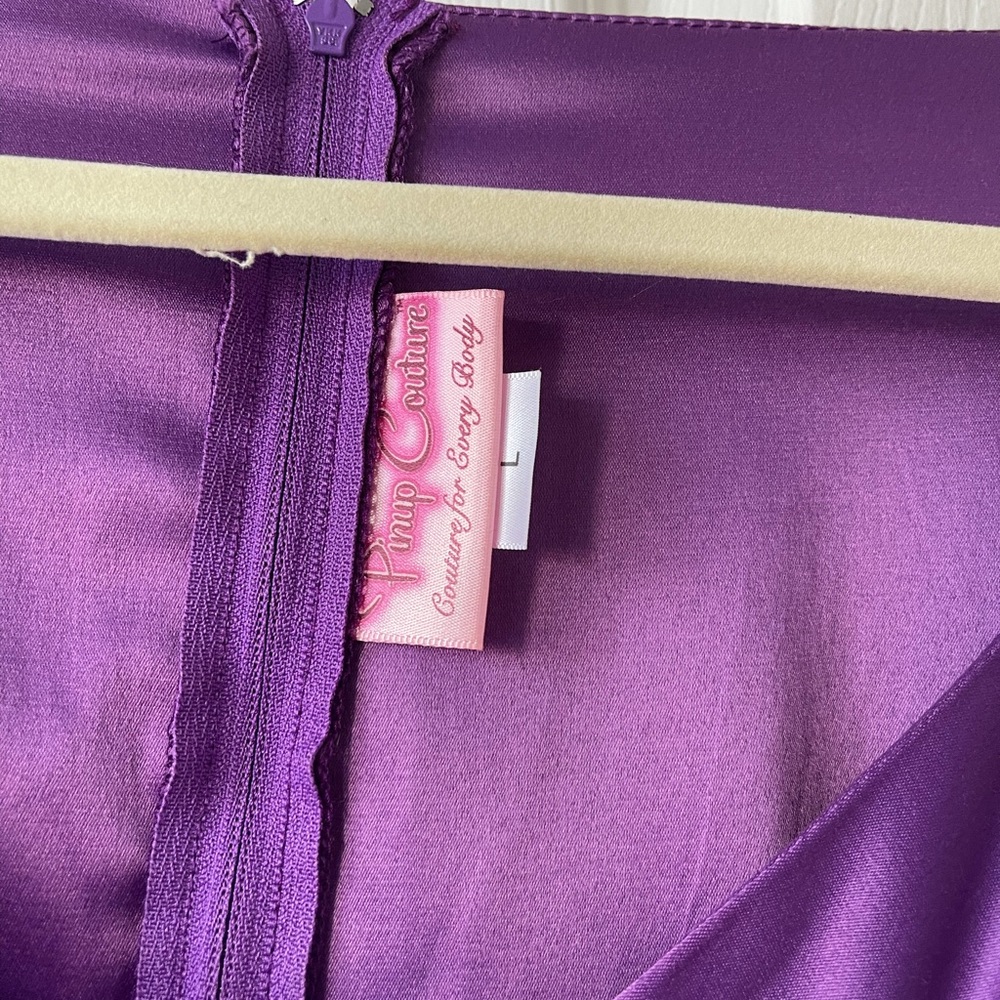 Pinup Couture Purple Midi Dress - Picture 4 of 5